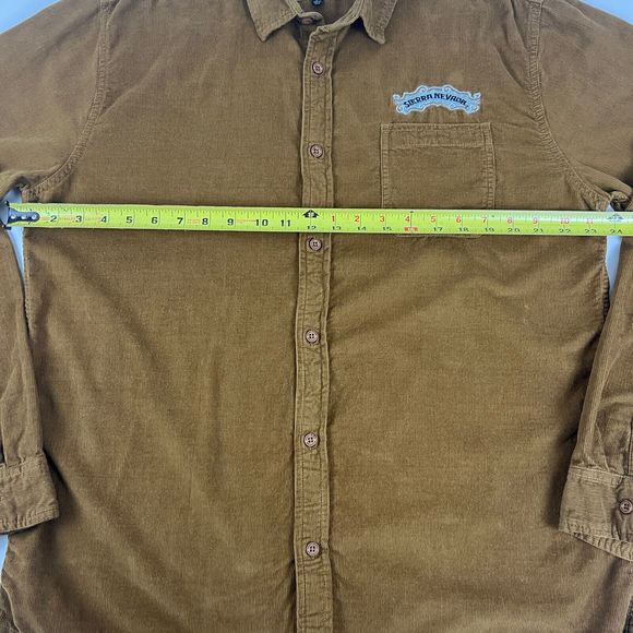 Sierra Nevada Brewing Company Long Sleeve Corduroy Button Up Men’s‎ Sz L Brown - Picture 6 of 11